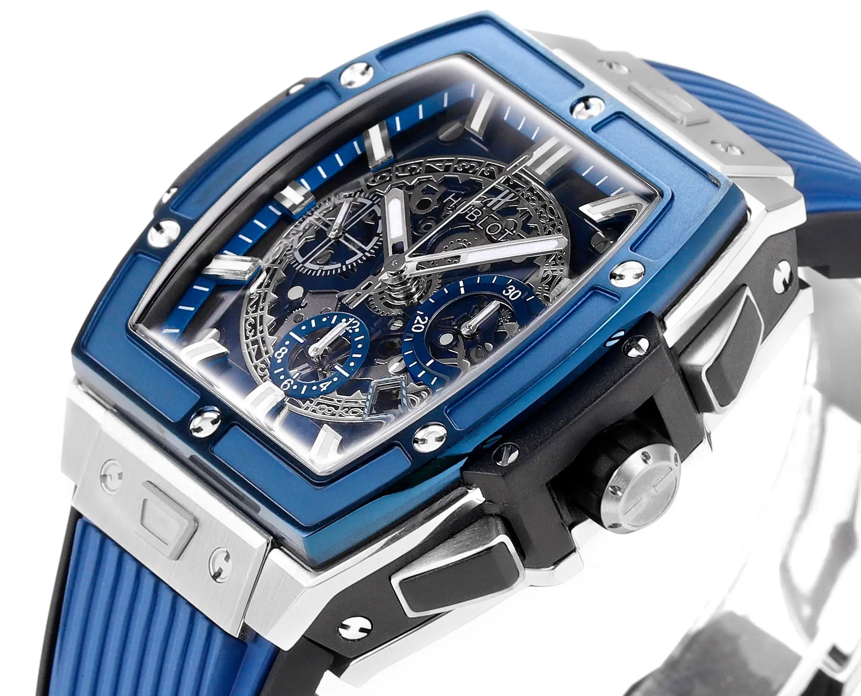 TimelessDesign APS Factory HUBLOT Spirit of Big Bang Blue Titanium & Resin Limited Edition Watch – Model 642.NX.0170.RX – Best Replica Watch 4689